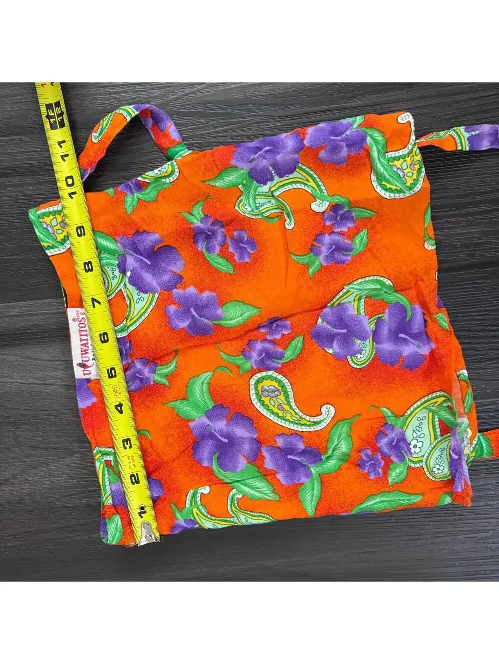 Tropical Floral Paisley Print Beach Cover Up Child Size 6 Orange Sarong